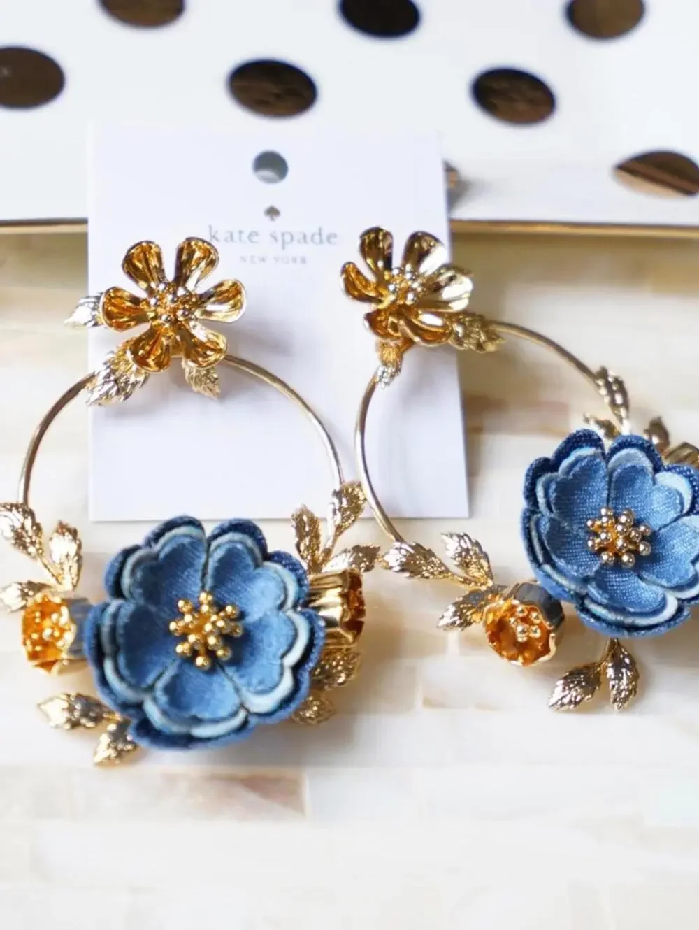 Kate Spade Flower Child Door Knocker Earrings